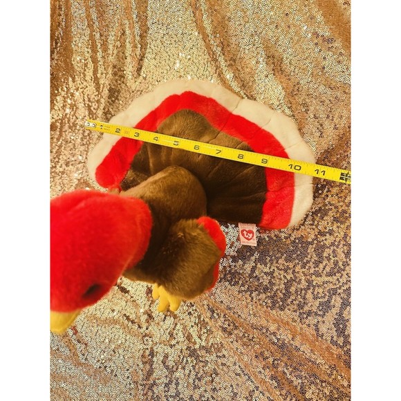 TY Beanie Buddy 9" GOBBLES the Turkey Plush Stuffed Animal Toy - Picture 6 of 6